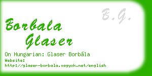 borbala glaser business card